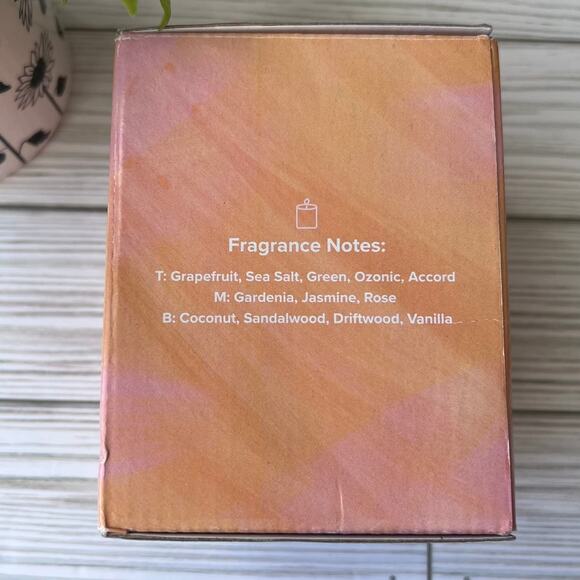 NEW Lasting Smiles Sea Salt & Citrus Aromatherapy Soy-Blend Candle 6.87 oz - Picture 5 of 10